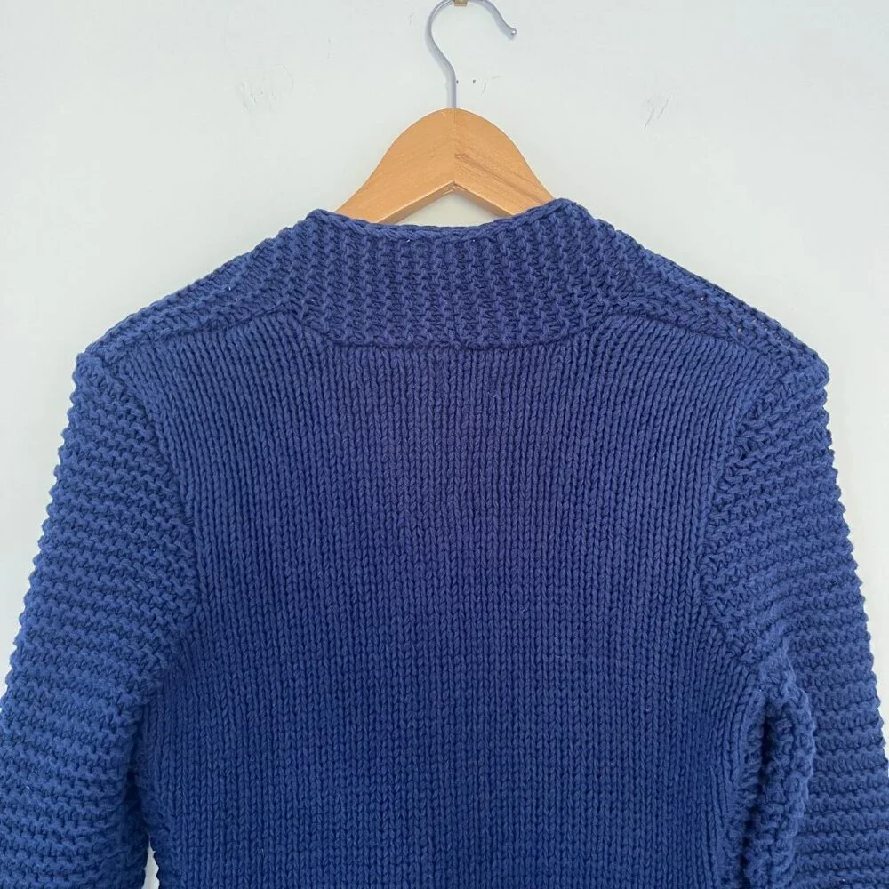 Neal Sperling Chunky Knit Textured Cotton Blend Slim Fit Cardigan Size Women's S - Picture 9 of 12